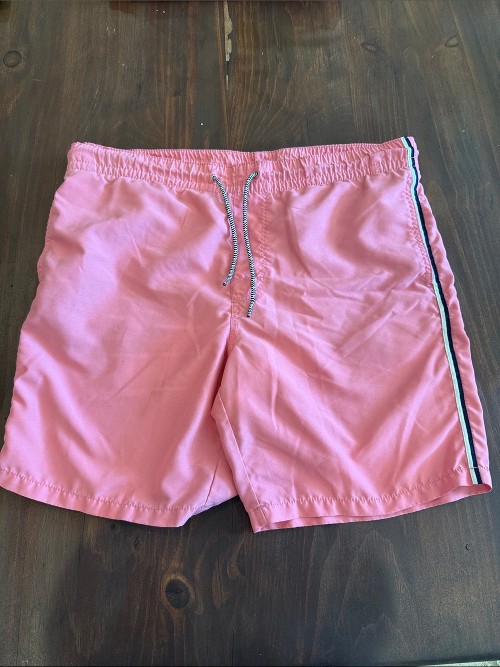 Old Navy Pink Swim Trunks with Contrast Side Stripe